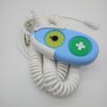 Nurse call button with curly cable