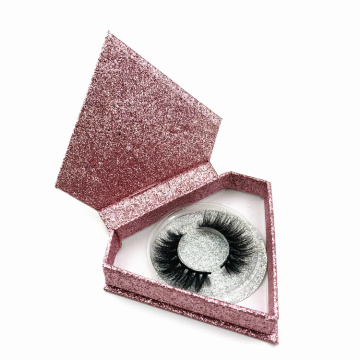 Glitter Custom Lashes Packaging Diamond Shaped Box