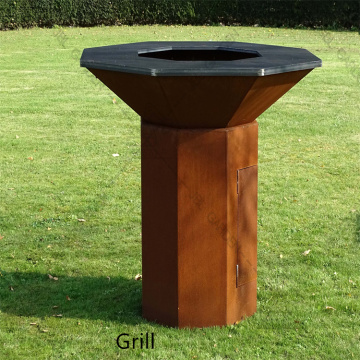 Steel Functional Corten Steel BBQ Grill