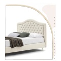 Luxury Upholstered Leather Fabric Bed Hotel Bedroom Furniture Queen King Size Modern Home Frame Wood Beds