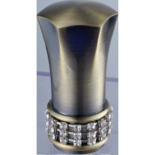 Cortina do metal Rod Finial seis-lado trompete com cristal