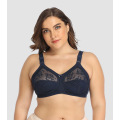 In-stock plus size full cup transparent lace bra