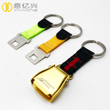 custom mini airplane safety buckle seatbelt keychain