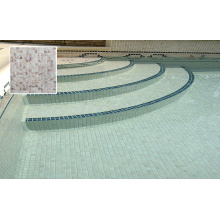 Baldosas de piscina de mosaico de vidrio fundido de color rosa claro