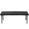 20 &quot;x 48&quot; Mesa plegable negra para cenar