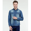 Custom-Made Men Long Sleeve Denim Causal Shirt