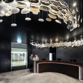 Novo design de escritório grande luxo moderno projeto lustre