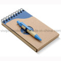 Popular Mini Pocket Spiral Notebook with Recycled Paper Pen (PNB082A)