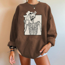 Frauenschädel Halloween Hoodie Sweatshirt Top