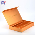 Book shape gold  paper cosmetic packaging box