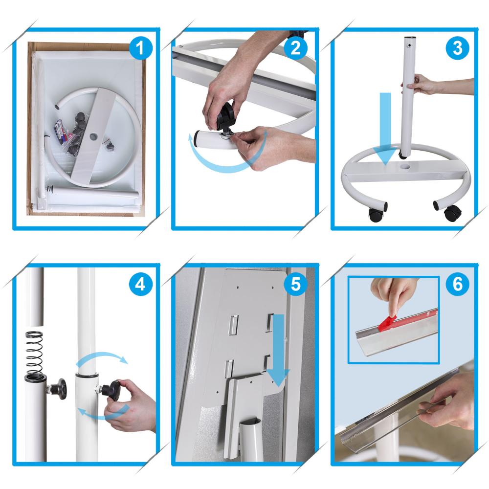 magnetic glass flipchart easel board