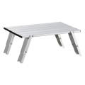 Простая литая алюминиевая мебель для патио с низким походным столом