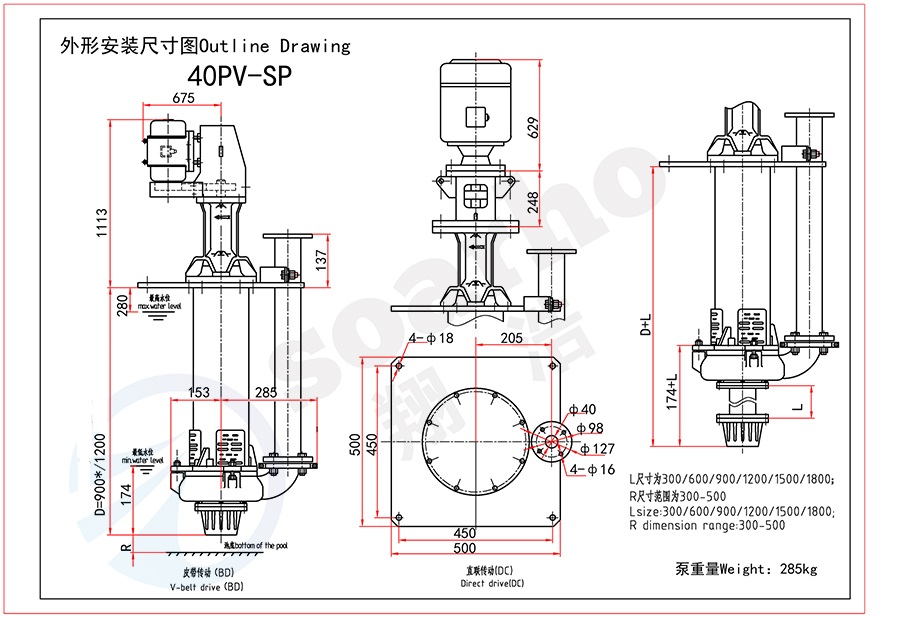 40mm Size Sump Slurry Pump