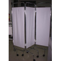 hospital Bed screen on castors ,Hospital bed side three fold medical folding screen