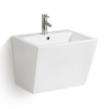 Half Pedestal Wall Hung Rectangle Ceramic Basin