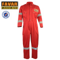 Seguridad Red Fire Retardant Algodón de trabajo Coverall