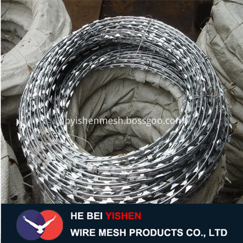 galvanized razor barbed wire