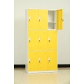 steel yellow 9 door locker