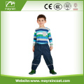 Children Rain Pants Reflective PU Leather Bib Pants