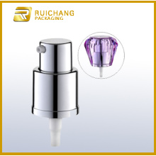 18mm aluminium cream pump with diamond overcap