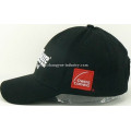 Personnalisé nouveau coton broderie noir sport casquette de baseball