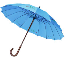 Auto Open Kunden Design Holz Handle Straight Umbrella (BD-63)