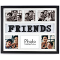 6-ouverture en bois Multi Photo Frame avec lettres amis