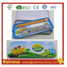 School Stationery Set in Metal Pencil Case