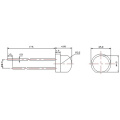 5mm LED branco branco frio 8000-11000K