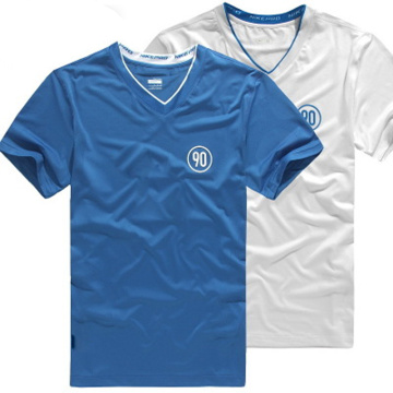 Großhandel Marke V-Ausschnitt gedruckt T-Shirt