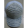Fashion white baseball cap with diamond snapback Hip-hop Punk Snapback cap Men Women's Caps Baseball cap