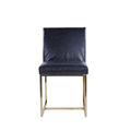 Emery Side Dining Chair Black Leather Collection