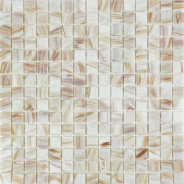 Gold line Lotus color modern molten glass mosaic