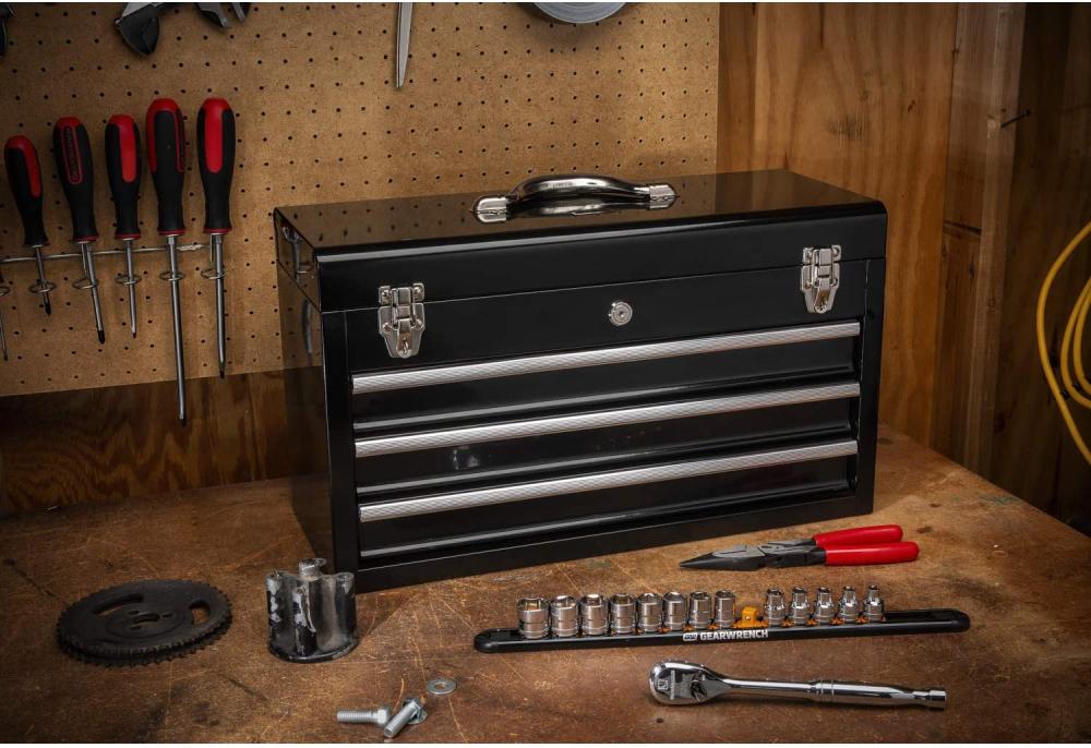 20 Inch Black Steel Tool Box