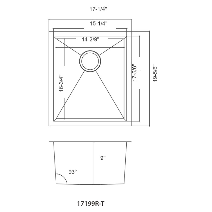 17199r T Dimension Drawing