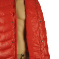 100% Poliéster / Nylon Shell Tela Windproof Down chaqueta con capucha