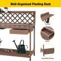 Outdoor Gardening Work Bench with Sink & Lid