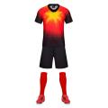 Uniforme de fútbol rojo superior para juego de entrenamiento