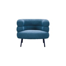 Sherpa bleu fausse en peau de mouton Accent fauteupon laine de chaise de salon occasionnelle