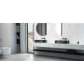 Stainless Steel Matt Black Oval Bathroom Single Basin