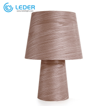 Candeeiro de mesa decorativo LEDER castanho