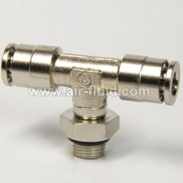 BSPP Swivel Branch Tee Adaptor Metal Push-in-Fittings