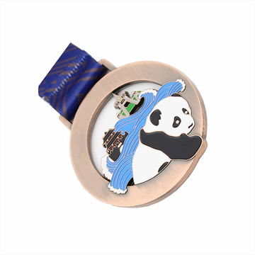 Custom made metal panda tourism medal