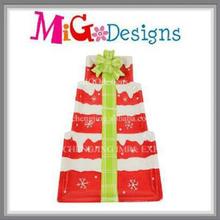 Hot Selling Christmas Tree Design Ceramic Plate and Dish