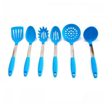 Set de 6 utensilios de cocina de silicona antiadherente