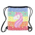 Custom Sequins Drawstring Bag Unicorn Magic Backpack