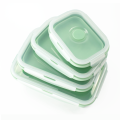 collapsible silicone lunch box food storage container