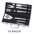 stainless steel barbecue tool set with case