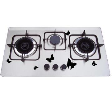 Precio barato 201 acero inoxidable 3 Hornilla de gas del quemador, cocina de gas