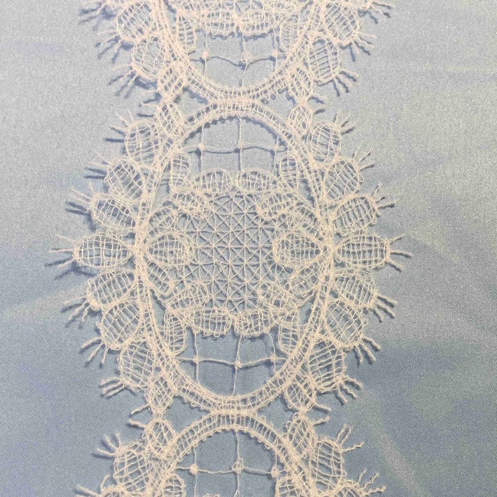 Ivory Eyelet Crochet Lace Border Trim